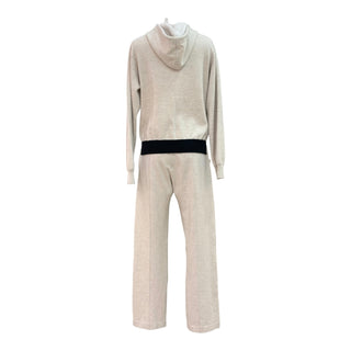 Louis Vuitton Beige Knit Hooded Tracksuit Set
