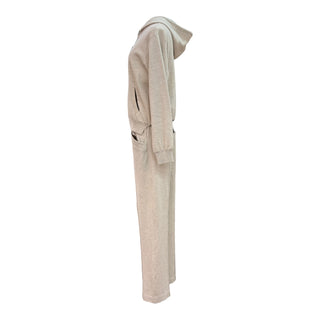 Louis Vuitton Beige Knit Hooded Tracksuit Set