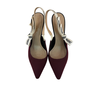 Christian Dior Burgundy J'Adior Technical Fabric Slingback Pumps Size 38