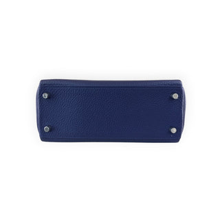 Hermès Blue Togo Kelly 25 Retourne with Palladium Hardware