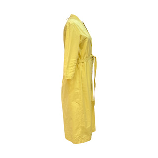 Hermès Yellow Cotton Belted Midi Shirt Dress