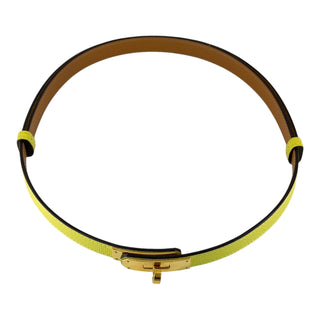 Hermès Kelly Belt 18 Lime Epsom Leather Gold Hardware