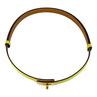 Hermès Kelly Belt 18 Lime Epsom Leather Gold Hardware