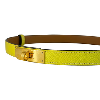Hermès Kelly Belt 18 Lime Epsom Leather Gold Hardware