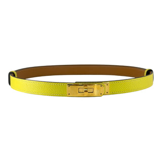 Hermès Kelly Belt 18 Lime Epsom Leather Gold Hardware