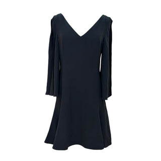 Christian Dior Black V-Neck A-Line Mini Dress