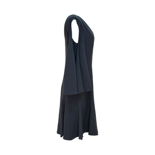 Christian Dior Black V-Neck A-Line Mini Dress