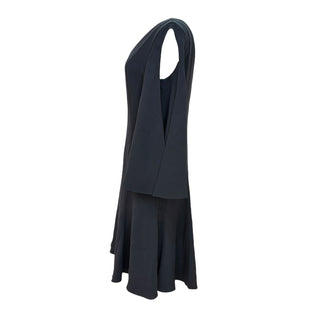 Christian Dior Black V-Neck A-Line Mini Dress