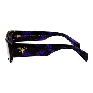 Prada Rectangular Tortoiseshell Sunglasses with Purple Lenses