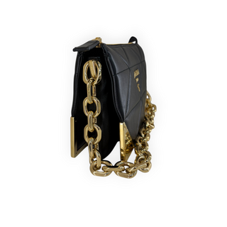 Prada Black Quilted Nappa Leather Chain Shoulder Bag