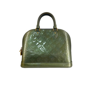 Louis Vuitton Olive Green Monogram Vernis Alma PM Bag