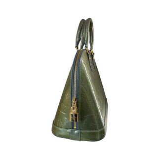Louis Vuitton Olive Green Monogram Vernis Alma PM Bag