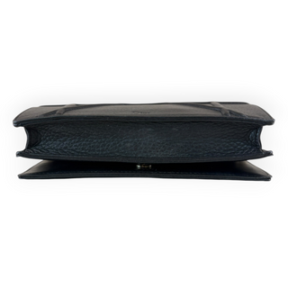 Christian Dior Black Grained Calfskin Diorama Wallet/Bag on Chain