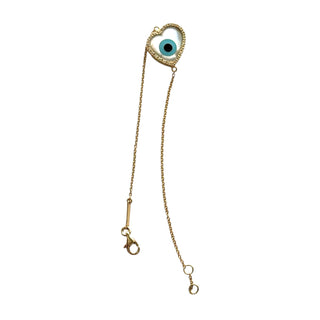 18K Gold Evil Eye Charm Bracelet