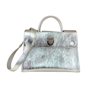 Christian Dior Metallic Silver Diorever Top Handle Bag