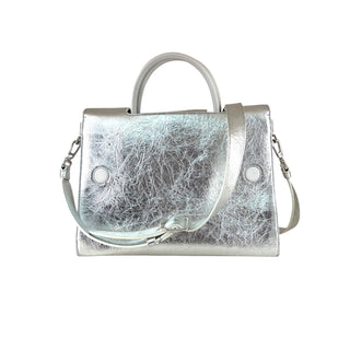 Christian Dior Metallic Silver Diorever Top Handle Bag