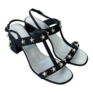 Chanel Black Star & Pearl Embellished T-Bar Sandals