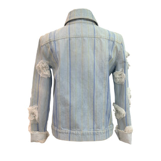 Chanel Light Blue Embellished Denim Jacket