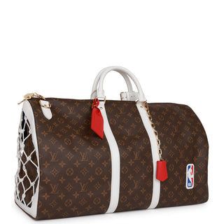 Louis Vuitton Virgil Abloh Monogram Coated Canvas LV x NBA Monogram Keepall 55