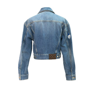 Louis Vuitton x Yayoi Kusama Blue Cropped Denim Jacket