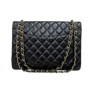 Chanel Black Lambskin Maxi Classic Double Flap Bag