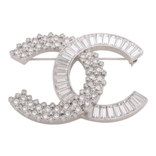 Chanel Crystal CC Brooch
