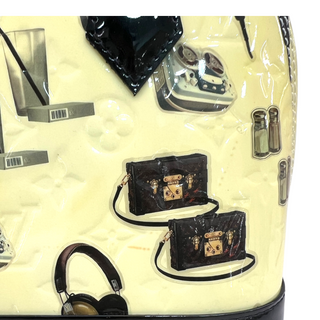 Louis Vuitton Pale Yellow Limited Edition Monogram Vernis Printed Alma Bag