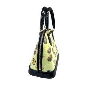 Louis Vuitton Pale Yellow Limited Edition Monogram Vernis Printed Alma Bag