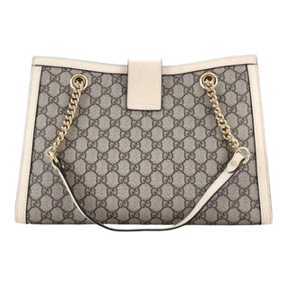 Gucci Beige/Ebony GG Supreme Padlock Medium Shoulder Bag