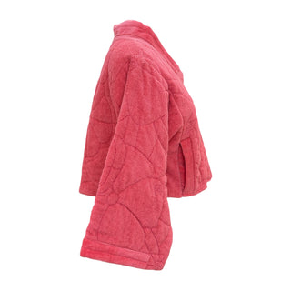 Chanel Pink Quilted Terry Cloth Cropped Jacket