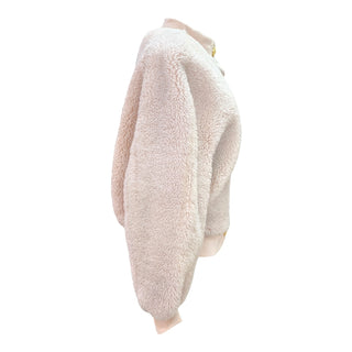 Balmain Cream Shearling Bomber Jacket