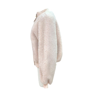Balmain Cream Shearling Bomber Jacket
