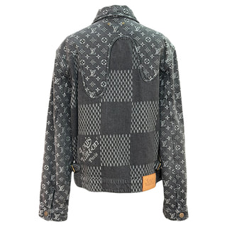Louis Vuitton Grey Damier & Monogram Denim Jacket