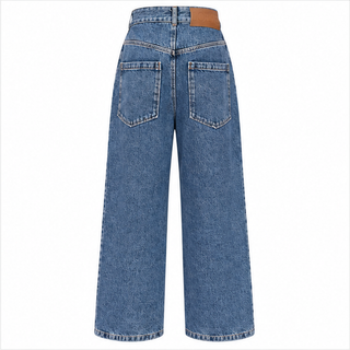Loewe Blue Anagram Embroidered Straight Leg Jeans IT 38