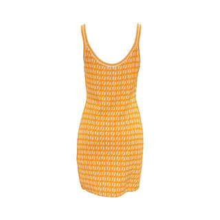 Fendi Orange FF Knit Mini Dress