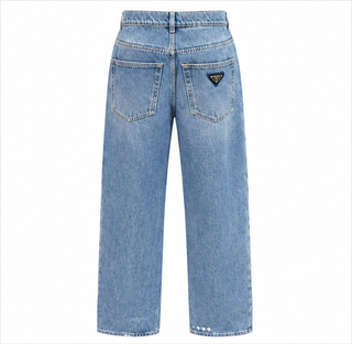 Prada Light Blue Wide-Leg Jeans IT 32
