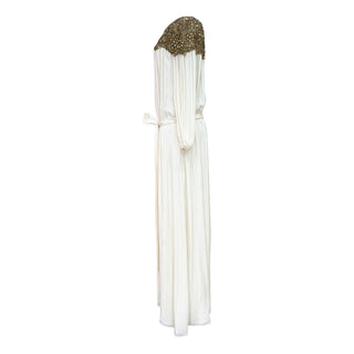 Marchesa Ivory Embellished Silk Gown
