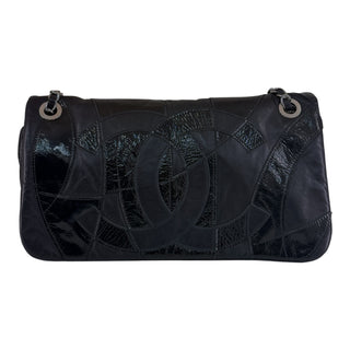 Chanel Black CC Patchwork Leather Chain Shoulder Bag