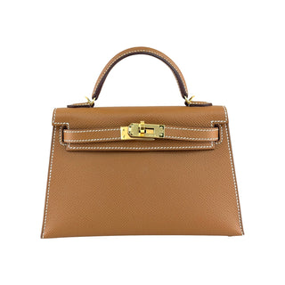 Hermes Gold Mini Kelly 20 Epsom Leather GHW