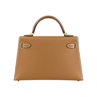 Hermes Gold Mini Kelly 20 Epsom Leather GHW