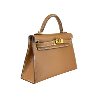 Hermes Gold Mini Kelly 20 Epsom Leather GHW