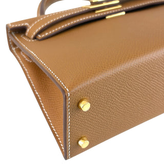 Hermes Gold Mini Kelly 20 Epsom Leather GHW