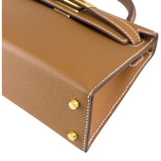 Hermes Gold Mini Kelly 20 Epsom Leather GHW