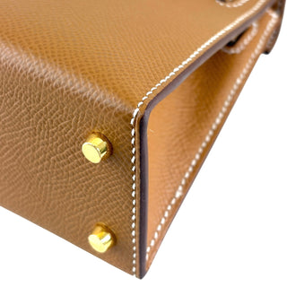 Hermes Gold Mini Kelly 20 Epsom Leather GHW