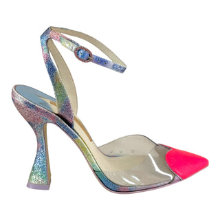 Sophia Webster Chiara Rainbow Glitter Heart Pumps