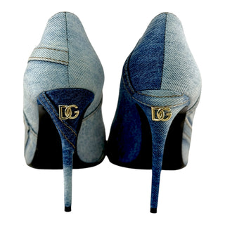 Dolce & Gabbana Light Blue Denim Pointed Toe Pumps