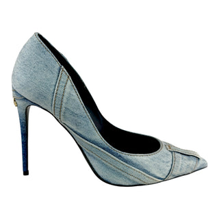 Dolce & Gabbana Light Blue Denim Pointed Toe Pumps