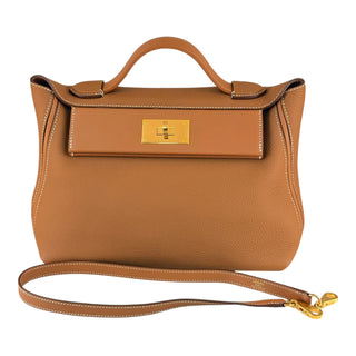 Hermès Gold Togo and Swift 24/24 30 Bag GHW