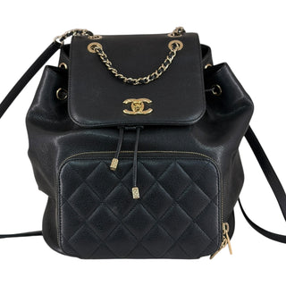 Chanel Black Caviar Quilted Backpack with Gold-Tone Hardware – Bella Ling