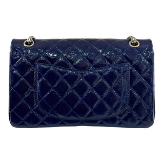 Chanel Navy Patent Leather Reissue 2.55 Double Flap Shoulder Bag